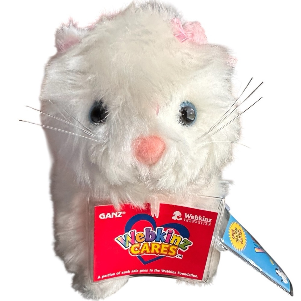 Lil Kinz White Persian Cat Plush New Sealed Code.